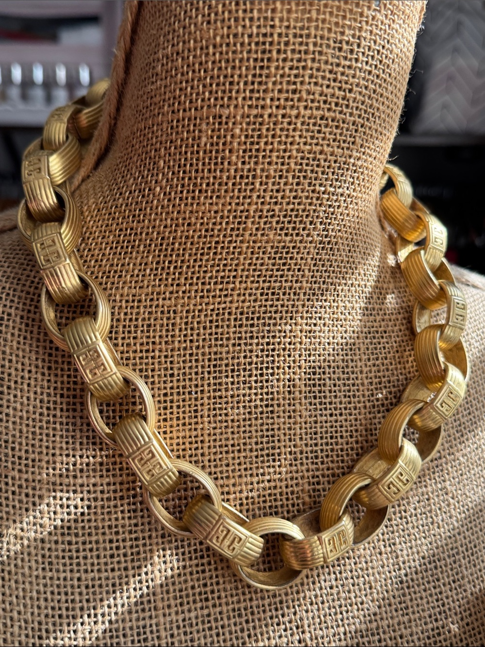 Vintage Givenchy Gold-Tone Statement Necklace